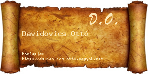 Davidovics Ottó névjegykártya