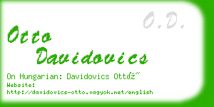 otto davidovics business card